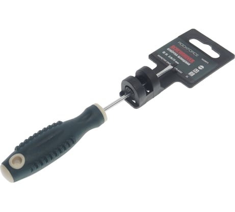 Шлицевая магнитная отвертка ROCKFORCE Profi S2 3.0х75 мм RF-70330075
