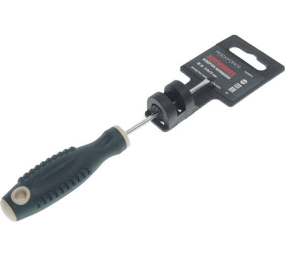 Шлицевая магнитная отвертка ROCKFORCE Profi S2 3.0х75 мм RF-70330075 1