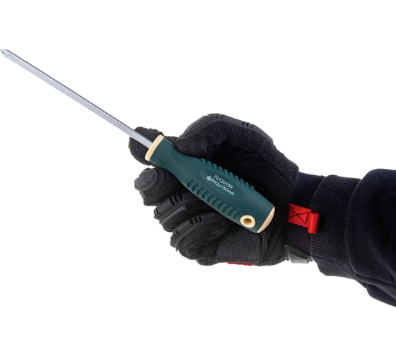 Крестовая магнитная отвертка Rockforce Profi S2 PH2.0x150мм RF-70120150(26228)