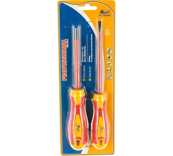 Диэлектрические отвертки KRAFT KT 700444