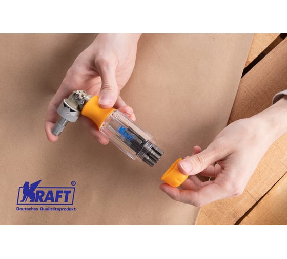 Реверсивная отверточная рукоятка со вставками 13 в 1 KRAFT KT 700408
