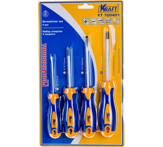 Набор отверток 4 шт KRAFT KT 700401