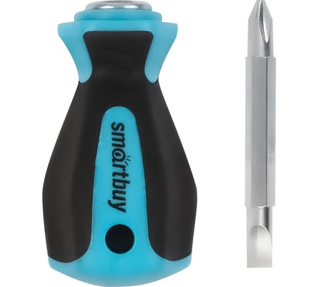 Двусторонняя отвертка с переставной битой Smartbuy ph2, sl6, 38 мм, резиновая рукоятка, tools SBT-SCN-2P3