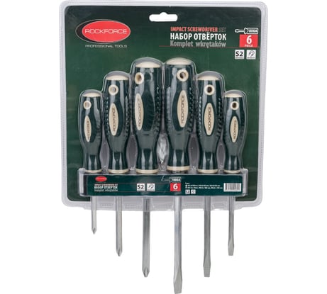 Набор магнитных отверток Rockforce Profi, 6 предметов RF-7006A(27191)