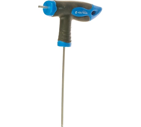 Т-образный 6-гранный ключ с шаром и прорезиненной рукояткой ROCKFORCE H2x75мм RF-76502G