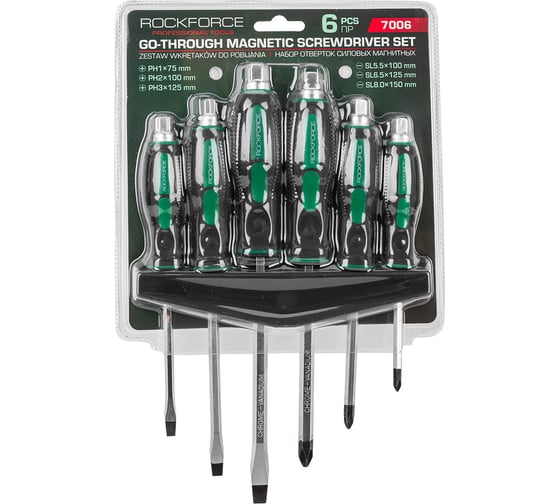Набор силовых отверток Rockforce 6 предметов RF-7006(26538)