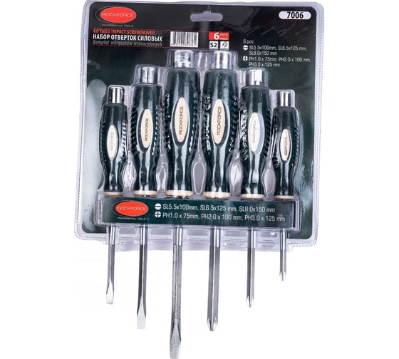 Набор силовых отверток Rockforce 6 предметов RF-7006(26538) 1