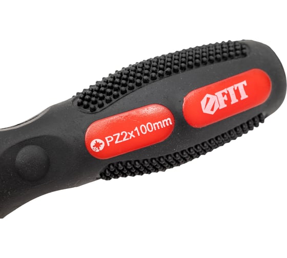 Отвертка FIT IT Универсал CrV сталь, прорезиненная ручка, Профи 6 х 100 мм РZ2 55154