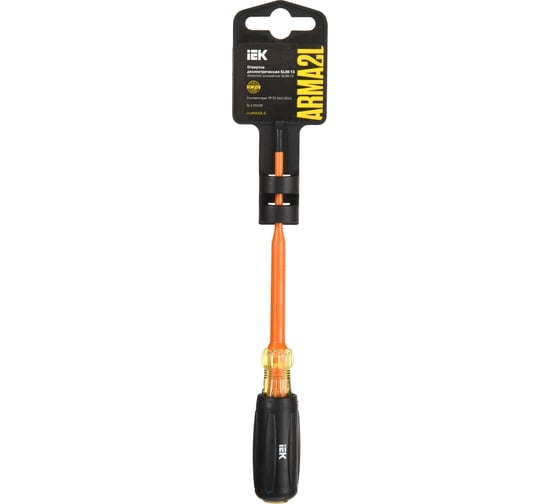 Отвертка IEK Arma2l 5 диэлектрическая slim sl3,5x100 т3 A2L5-SC31-T3-SL-35-100