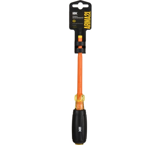 Отвертка IEK Arma2l 5 диэлектрическая sl5,5x125 т3 A2L5-SC30-T3-SL-55-125