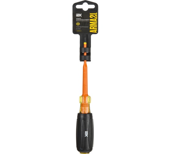 Отвертка IEK Arma2l 5 диэлектрическая slim sl4,0x100 т3 A2L5-SC31-T3-SL-40-100
