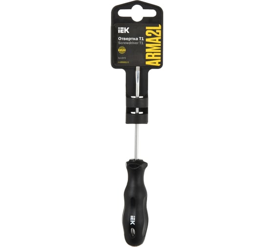 Отвертка IEK Arma2l 5 sl3,0x75 т1 A2L5-SC10-T1-SL-30-075