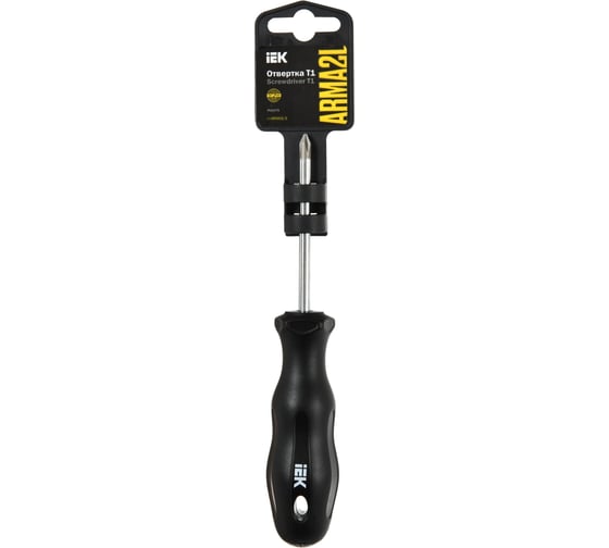 Отвертка IEK Arma2l 5 ph1x75 т1 A2L5-SC10-T1-PH-10-075