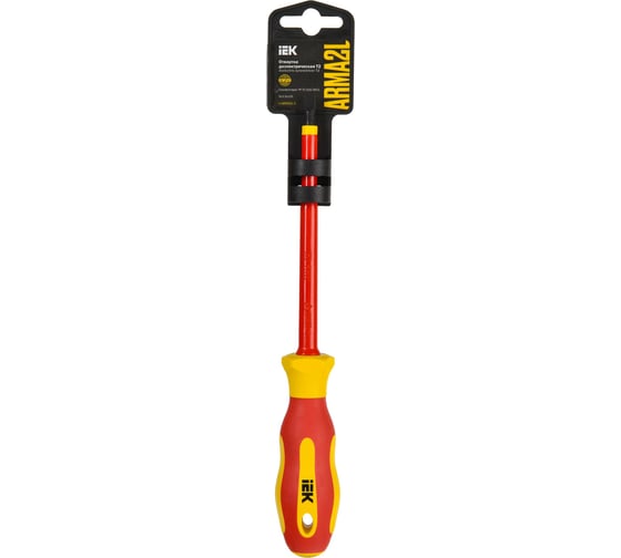 Отвертка IEK Arma2l 5 диэлектрическая sl5,5x125 т2 A2L5-SC30-T2-SL-55-125