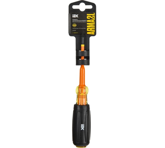 Отвертка IEK Arma2l 5 диэлектрическая slim pz1x80 т3 A2L5-SC31-T3-PZ-10-080