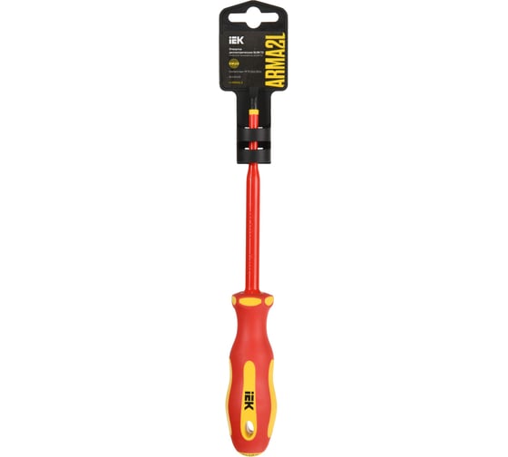 Отвертка IEK Arma2l 5 диэлектрическая slim sl5,5x125 т2 A2L5-SC31-T2-SL-55-125