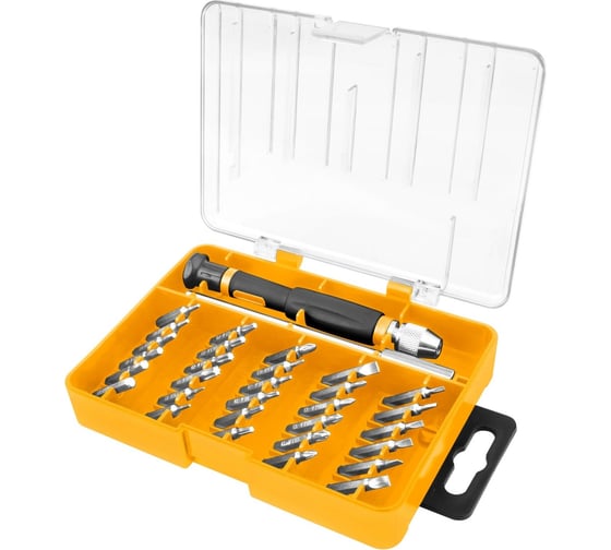 Набор прецизионных вставок (бит) TOLSEN 1/4", PH, PZ, Hex, Torx, Slotted, 32 предмета 20047