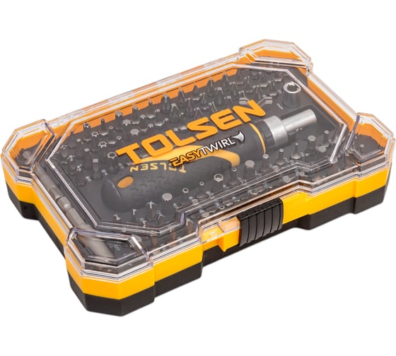 Набор вставок (бит) TOLSEN 1/4", PH, PZ, Hex, Torx, Slotted, 105 предметов 20188
