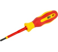 Отвертка IEK Arma2l 5 диэлектрическая pz/sl1x80 т2 A2L5-SC30-T2-ZS-10-080