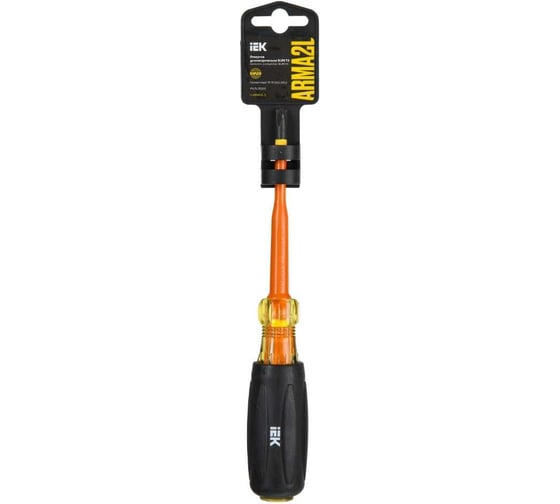 Отвертка IEK Arma2l 5 диэлектрическая slim ph/sl2x100 т3 A2L5-SC31-T3-HS-20-100