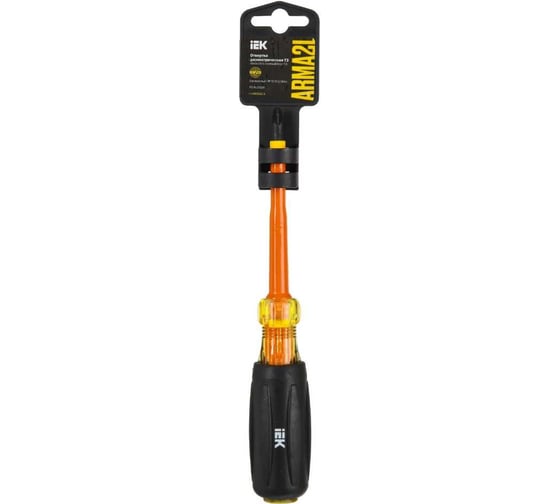 Отвертка IEK Arma2l 5 диэлектрическая pz/sl2x100 т3 A2L5-SC30-T3-ZS-20-100
