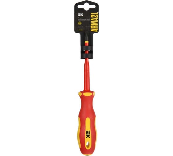 Отвертка IEK Arma2l 5 диэлектрическая slim ph/sl2x100 т2 A2L5-SC31-T2-HS-20-100