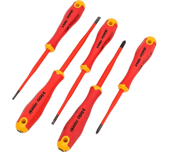 Набор диэлектрических отверток Felo Ergonic E-SLIM SL/PZ, 5 шт. 41385398