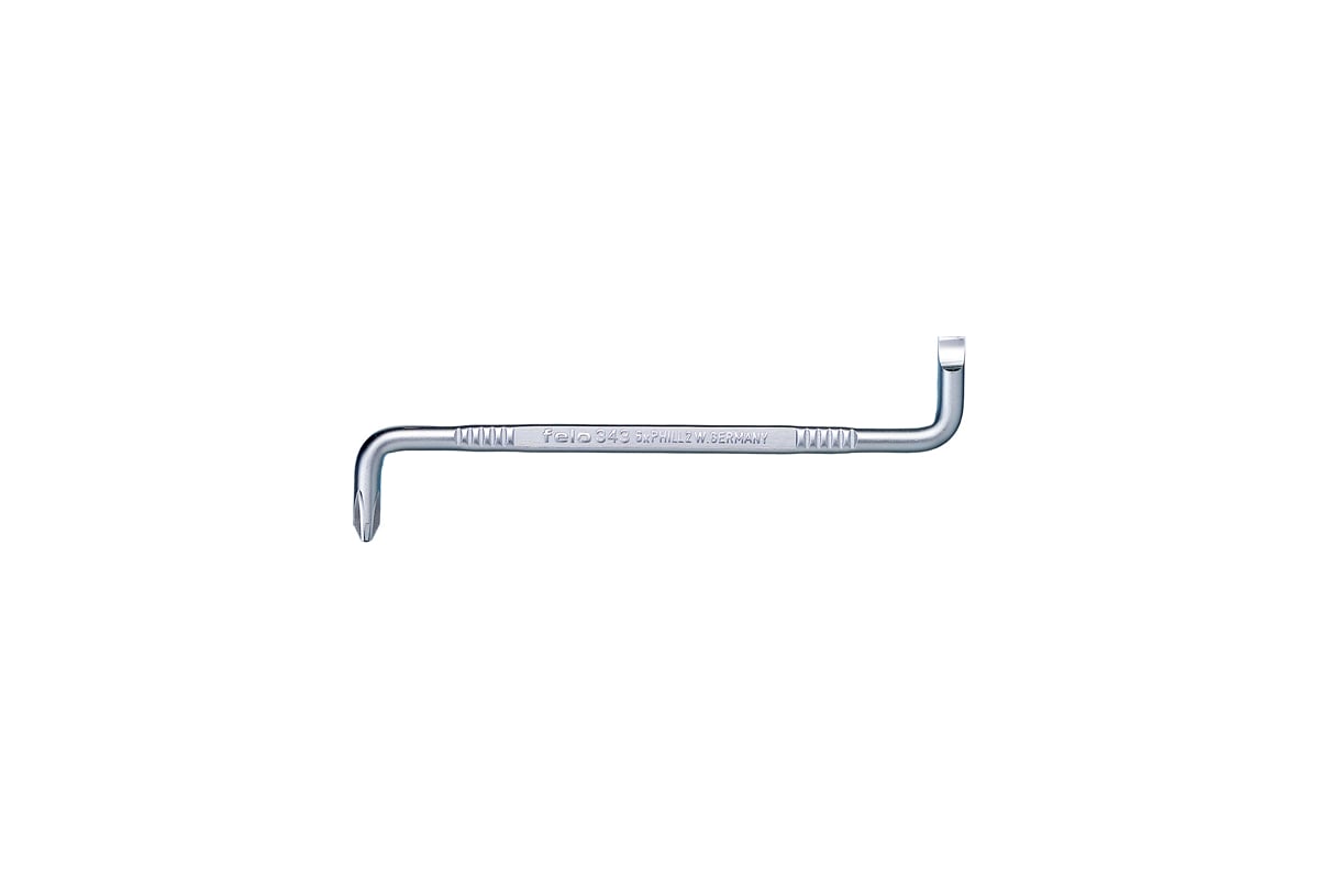 Отвертка Felo SL6,0-PH2 135 мм, двусторонняя, изогнутая, Z-образная ...
