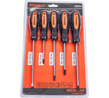 Набор отверток АвтоDело 5 предметов блистер 30771 12626