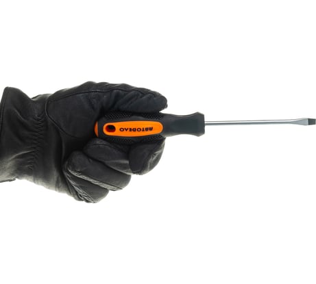 Шлицевая отвертка АвтоDело 5х100 мм на держателе 30710 12172