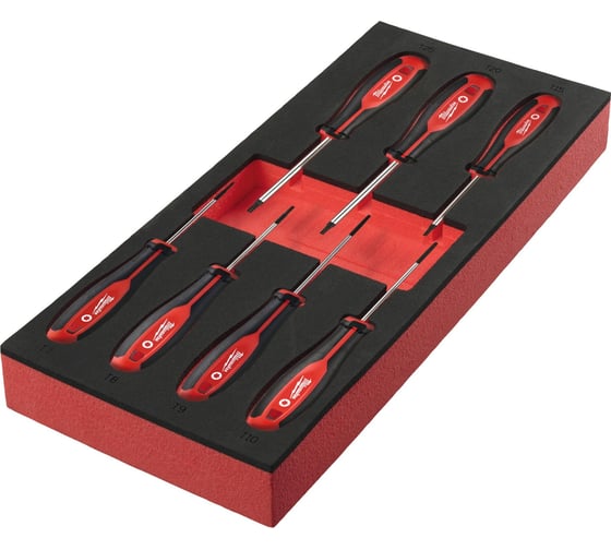 Ложемент для инструментальной тележки с отвертками Milwaukee TORX 7 предметов 4932492391 1