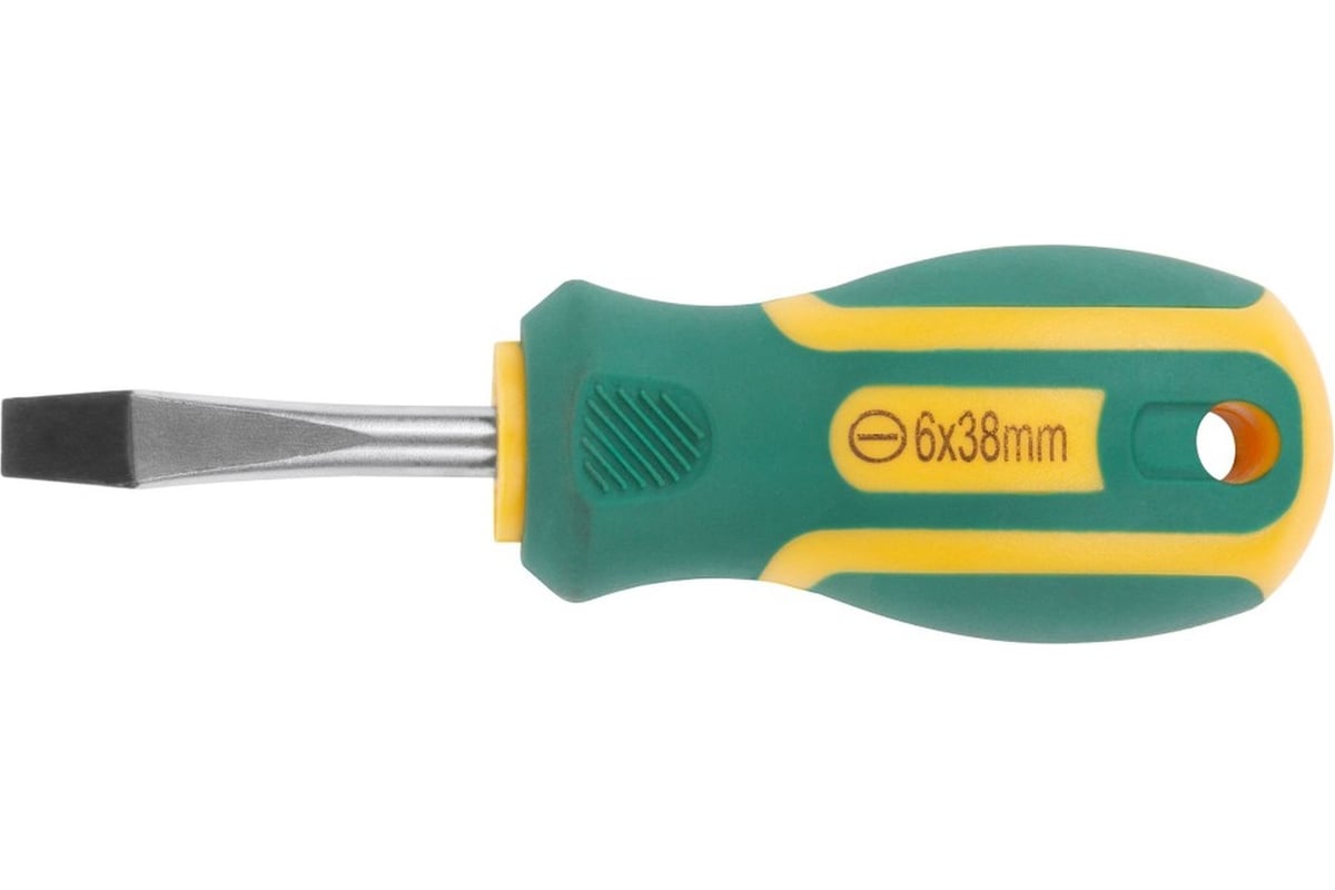 Отвертка FIT Контур CrV сталь, прорезиненная ручка SL6x38 мм 55206 ...