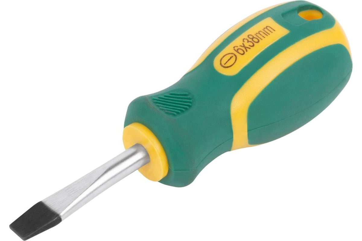 Отвертка FIT Контур CrV сталь, прорезиненная ручка SL6x38 мм 55206 ...