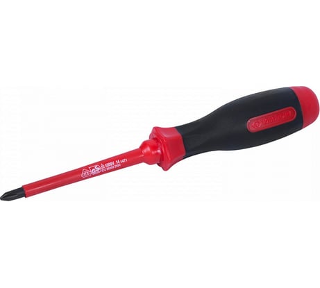 Крестовая отвертка KING TONY Phillips №2, 100 мм, диэлектрическая 14710204