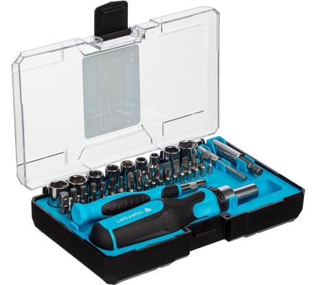 Отвертка с набором бит Topfort обычные + точные, 49 предметов 1674439