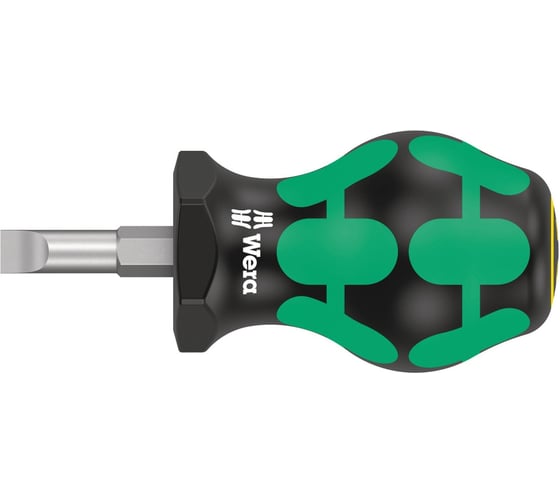 Шлицевая отвертка WERA 335 stubby короткая SL .2x6.5x25 мм WE-008843 1