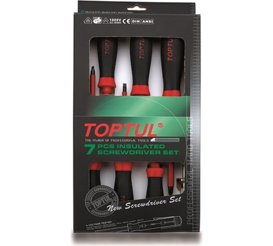 Набор диэлектрических отверток TOPTUL 7 шт. GAAE0704 1
