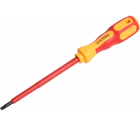 Шлицевая отвертка электрика REXANT SL 4х100 мм 12-4712