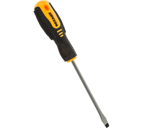 Шлицевая отвертка REXANT SL 6х125 мм, двухкомпонентная рукоятка 12-4723 1