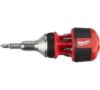 Отвертка универсальная Milwaukee короткая, с трещоткой, 8 в 1 4932471868