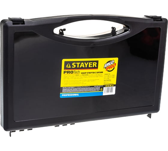 Набор отверток STAYER PROFESSIONAL PROTech Cr-Mo, отвертки 7шт, отвертка-битодержатель, биты 10шт 25133-H8_z02