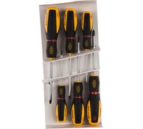 Набор отверток STAYER PROFESSIONAL PROTech Cr-Mo, эргономичная двухкомпонентная рукоятка, 6шт 25133-H6_z02