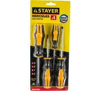 Набор отверток STAYER MASTER HERCULES Cr-V, эргономичная двухкомпонентная рукоятка, 4шт 25055-H4_z02