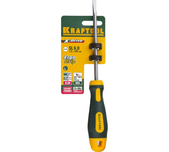 Отвертка KRAFTOOL Х-Drive SL 6x125 250071-6.5-125