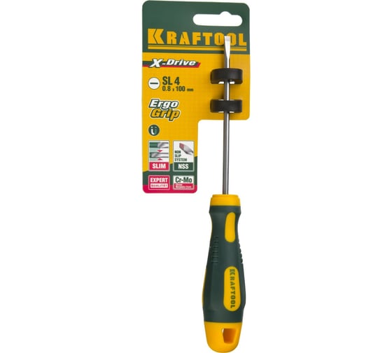 Отвертка KRAFTOOL Х-Drive SL 4х90 250071-4.0-090
