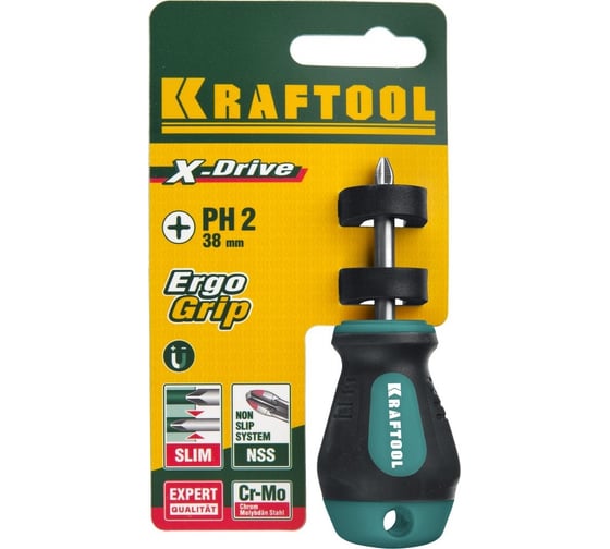 Отвертка KRAFTOOL Х-Drive PH2x38 250072-2-038