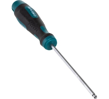 Отвертка Kraftool Expert Cr-Mo-V сталь двухкомпонентная противоскользящая рукоятка HEX № 4x100 мм 250075-4-100