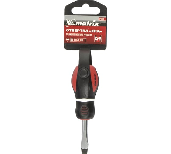 Отвертка MATRIX Era SL 6x38 мм CrV 3-х компонентная рукоятка 12088 1
