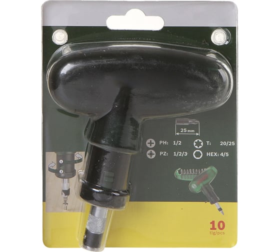 Карманная отвертка с 9 битами Bosch 2607019510