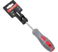 Крестовая отвертка BARTEX PH1x100 мм, антискользящая двухкомпонентная рукоятка, CrV сталь 138274